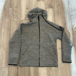 Men’s Heather Grey ADIDAS Zip Up Hoodie Size Medium